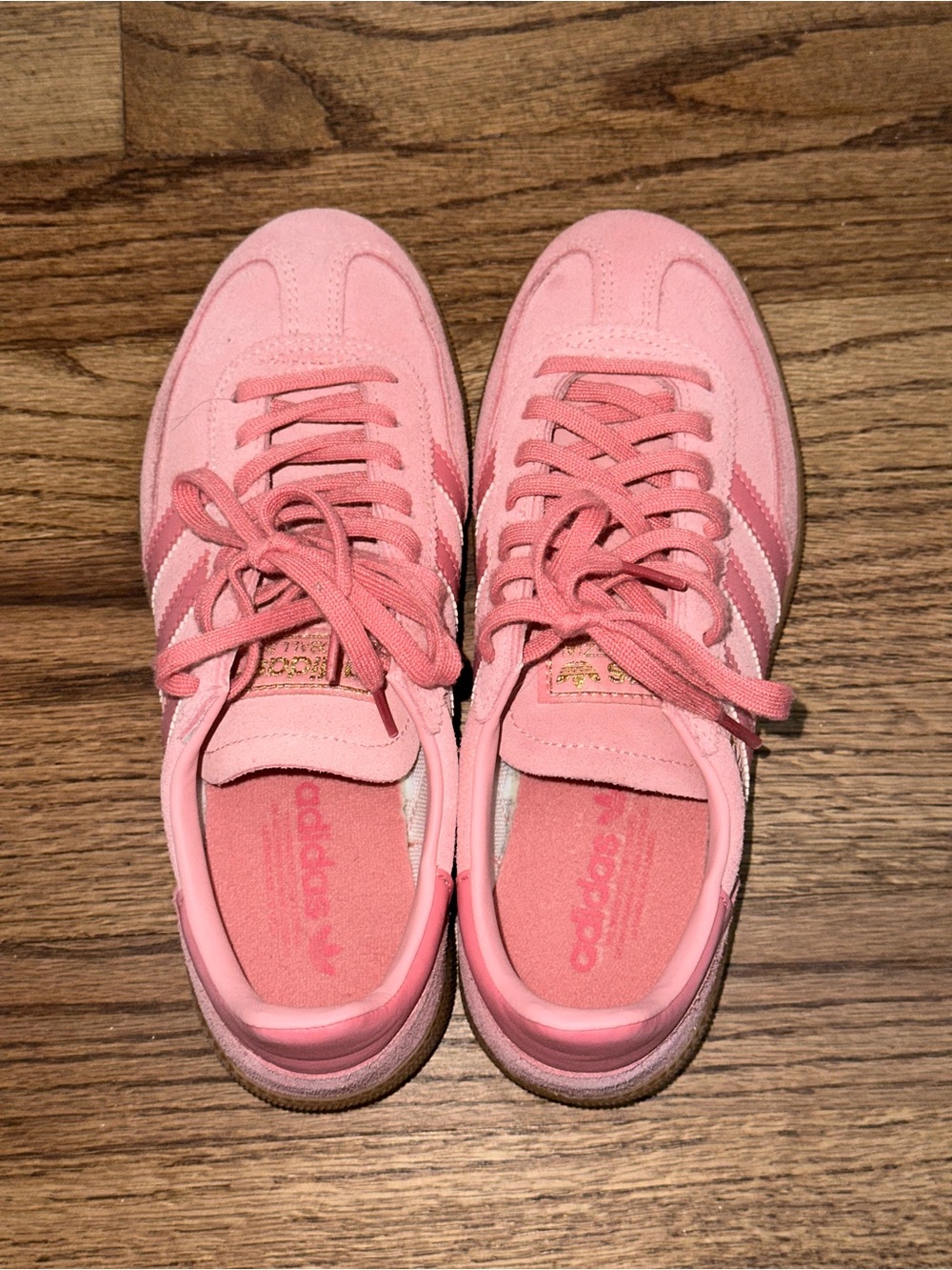 adidas Pink Suede Spezial Sneakers with Gum Sole - Picture 4 of 5